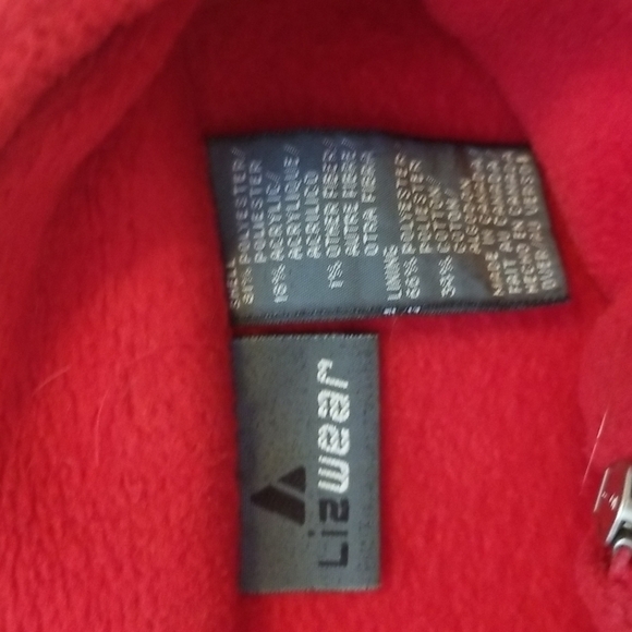 Vintage - Liz wear red fleece vest full zip womens - Picture 2 of 4